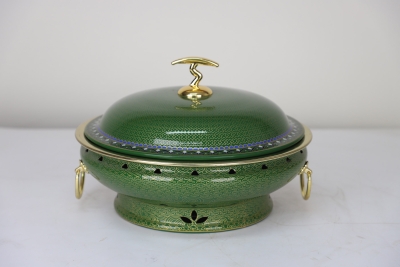 35#珐琅矮座大平锅