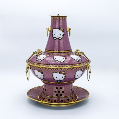 景泰蓝炭锅-Hello Kitty